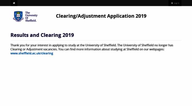 clearing.shef.ac.uk