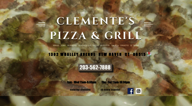 clementespizzagrill.com