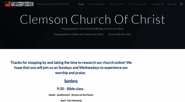 clemsonchurchofchrist.com