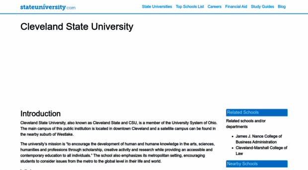 cleveland.stateuniversity.com