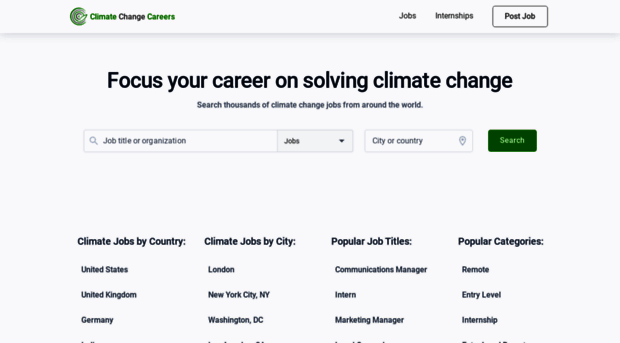 climatechangecareers.com