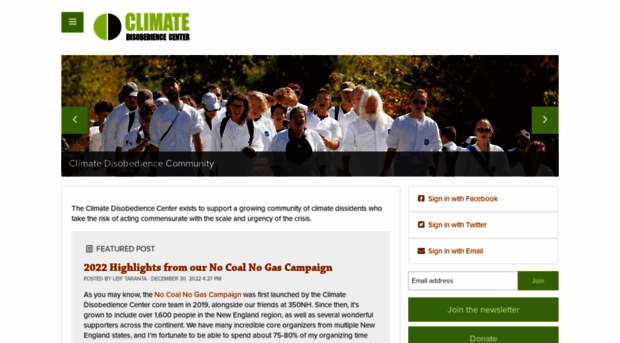 climatedisobedience.org