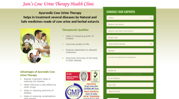 clinic.ayurvedacowurine.in