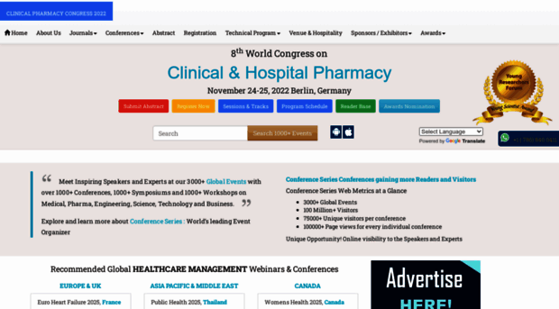 clinicalpharmacycongress.pharmaceuticalconferences.com