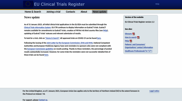 clinicaltrialsregister.eu