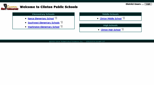clintonokschools.follettdestiny.com