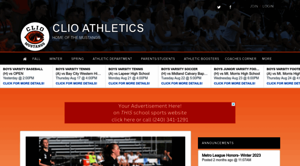 clioathletics.org