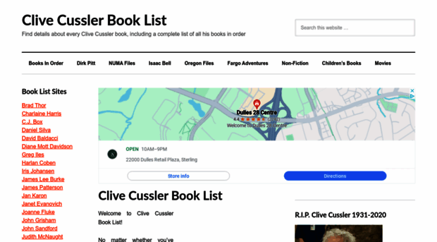 clivecusslerbooklist.com