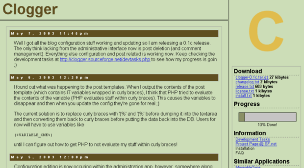 clogger.sourceforge.net
