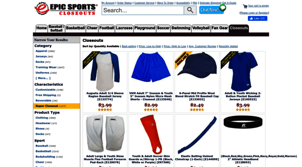 closeouts.epicsports.com