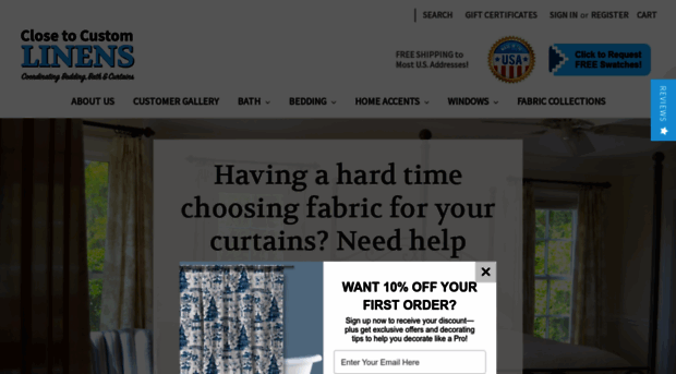 closetocustomlinens.com