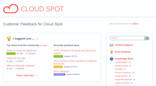 cloudspot.uservoice.com
