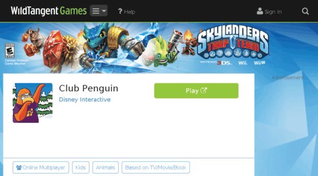 Club Penguin Play Game for PC WildTangent Games.