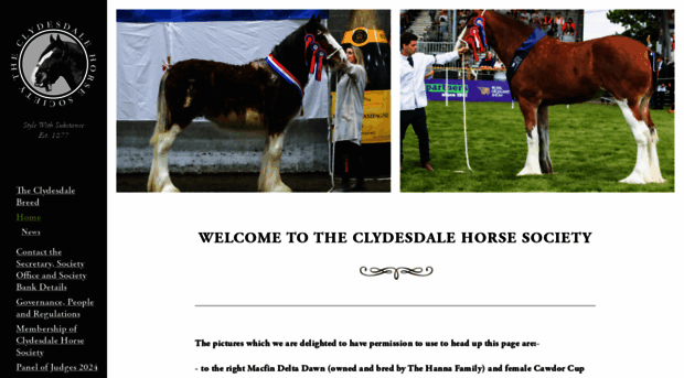 clydesdalehorsesociety.com