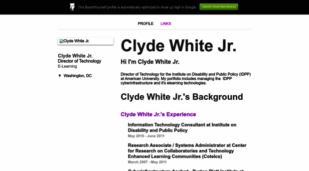 clydewhitejr.brandyourself.com