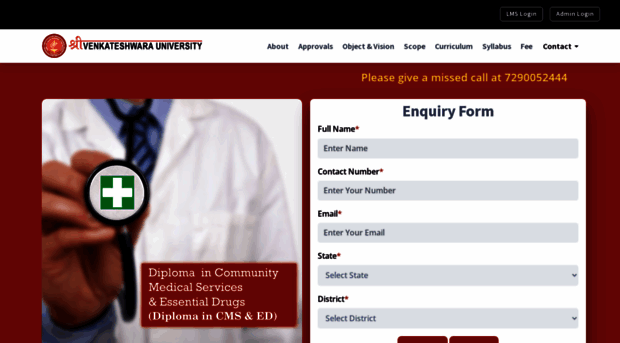 cmsed.svu.edu.in - CMS & ED Diploma Course - Fees... - CMS ED SVU U