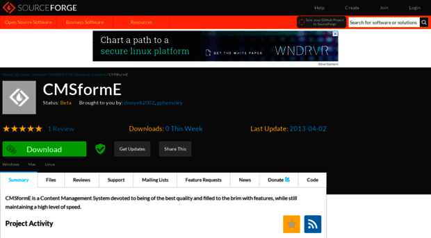 cmsforme.sourceforge.net