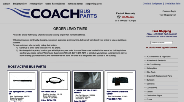 coachbusparts.com