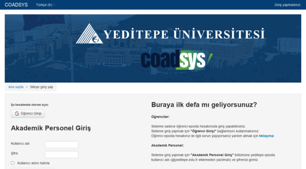 coadsys.yeditepe.edu.tr