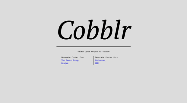 cobblr.thebeansgroup.com