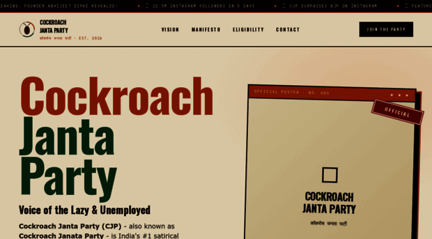 cockroachjanataparty.pro
