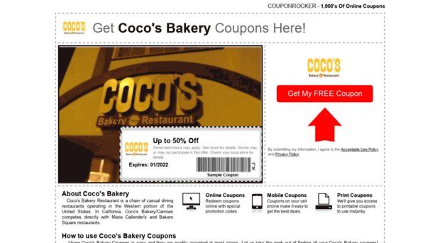 cocosbakery.couponrocker.com