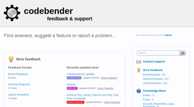 codebender.uservoice.com