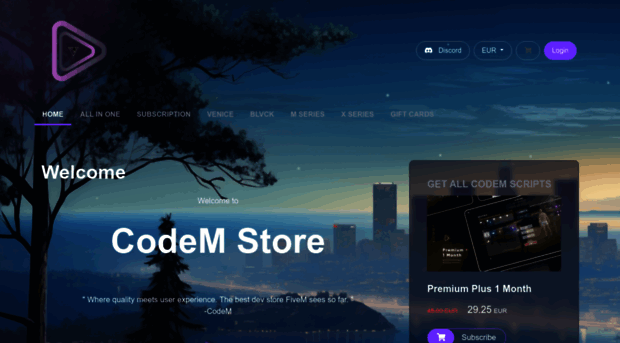 codem.tebex.io - CodeM | Welcome - CodeM Tebex