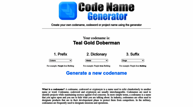 codenamegenerator.com