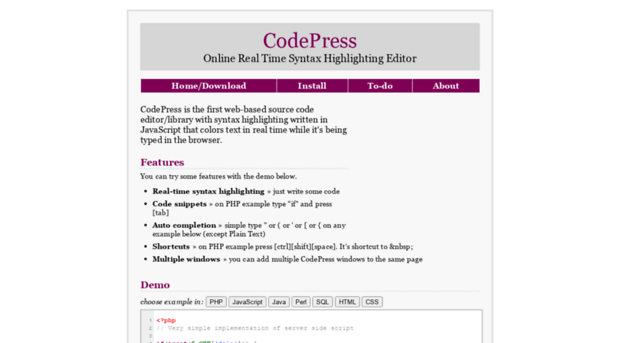 codepress.sourceforge.net