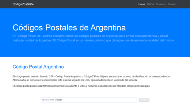 codigopostalde.com.ar