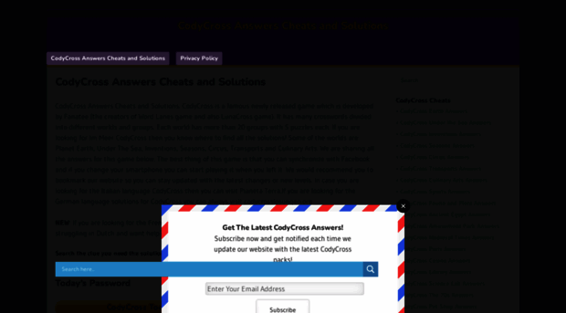codycrossanswers.net