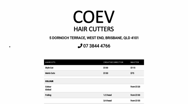 coevhairdressers.com.au