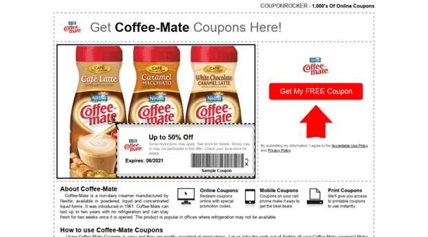 coffeemate.couponrocker.com