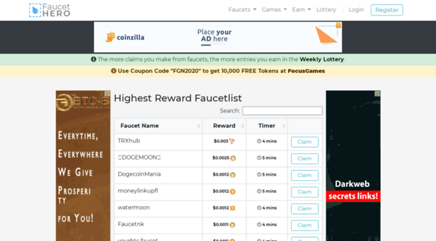 coinarena.faucethero.com
