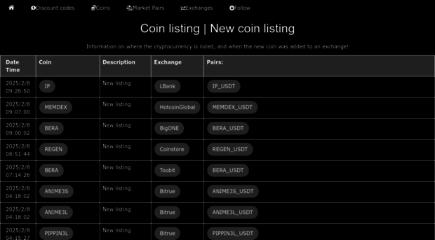 coinlisting.org