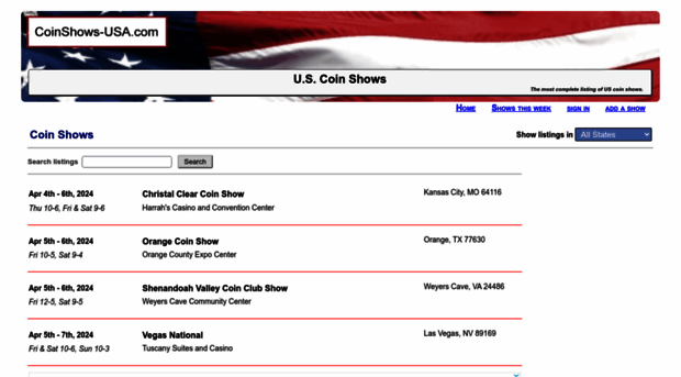 coinshows-usa.com
