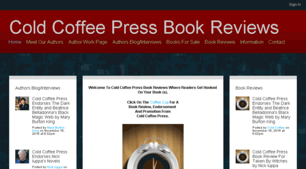 coldcoffeepressbookreviews.ning.com