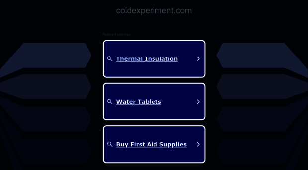 coldexperiment.com