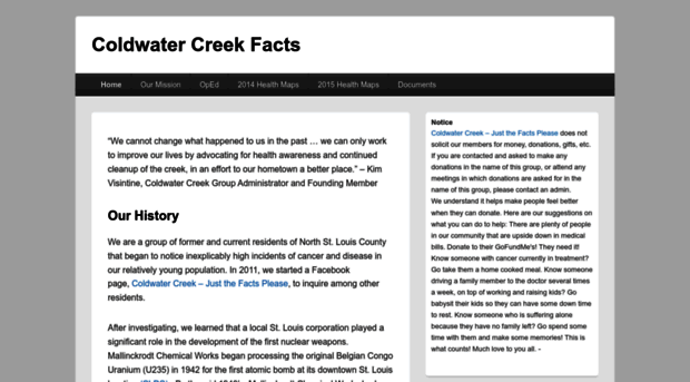 coldwatercreekfacts.com