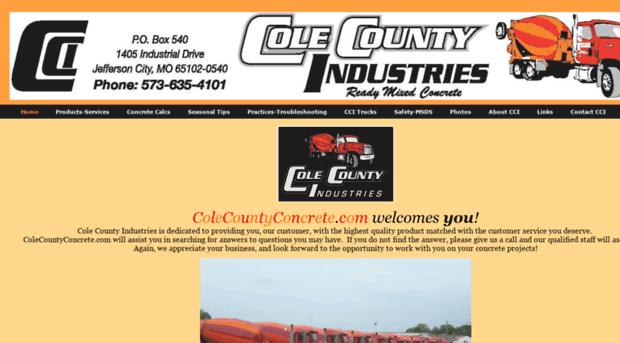 colecountyconcrete.com