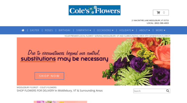colesmiddleburyflowers.com