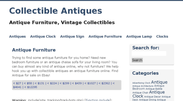 collectibleantiquesfurnitureforsale.com