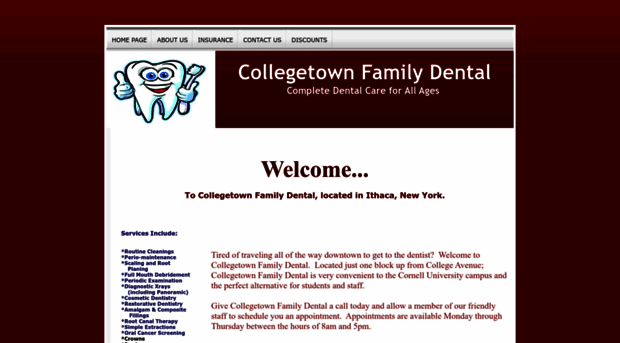 collegetownfamilydental.com