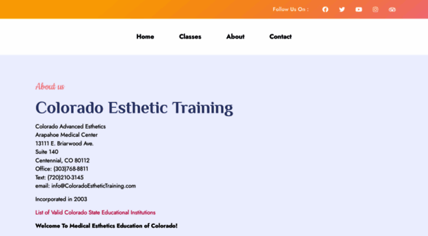 coloradoesthetictraining.com