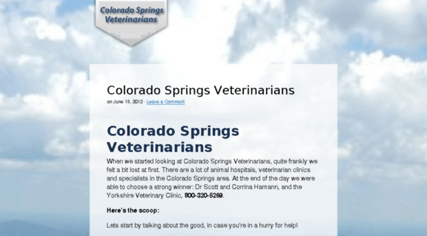 coloradospringsveterinarians.net