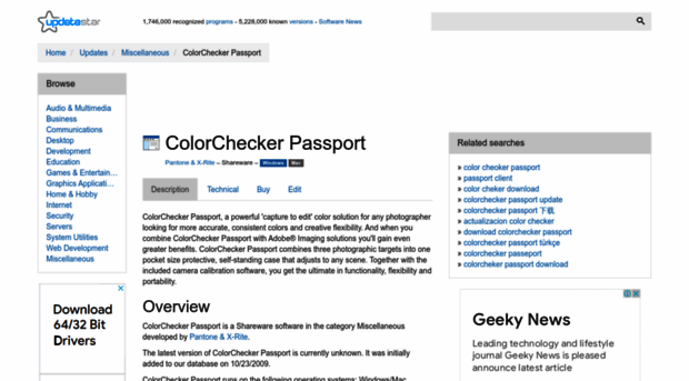 colorchecker-passport.updatestar.com