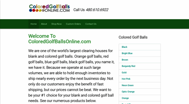 coloredgolfballsonline.com