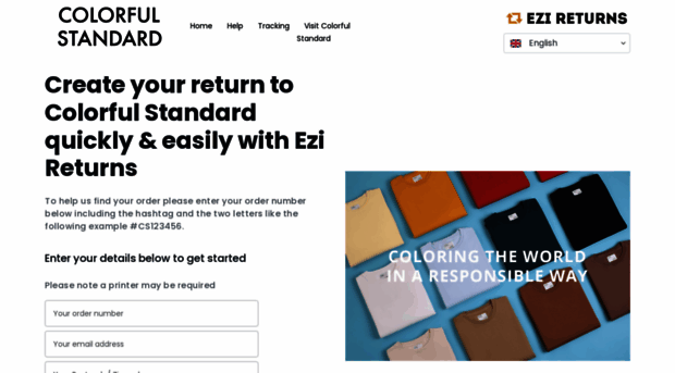 colorfulstandard.ezireturns.com