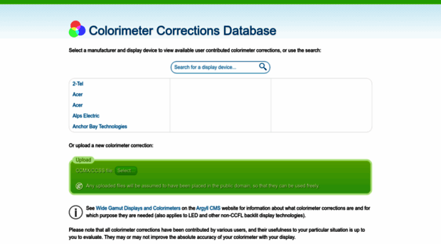 colorimetercorrections.displaycal.net